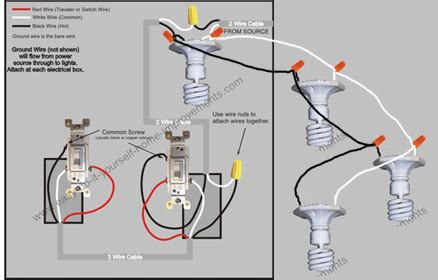 If you want to know how to wire a 3 way switch but three way switch lighting circuit diagrams. Multiple Recessed Lights On Two 3-way Switches ...