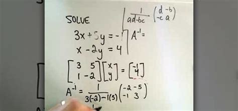 How To Solve A 2x2 System Of Linear Equations With Inverses Math