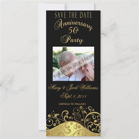 50th Anniversary Save The Date Cardinvitation Zazzle