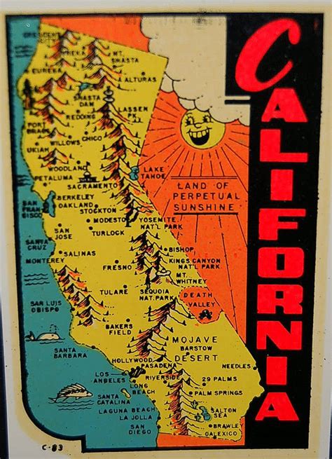 Vintage Travel Decals From Oldtrailer Com Vintage Travel Vintage Travel Posters California