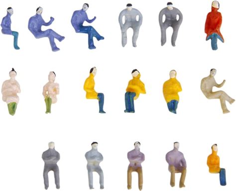 Approx100pcs Painted Model Train Seated People Passengers Figures 1