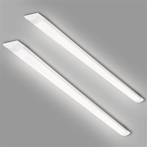 Colmeguna 2 Packs 4FT LED Batten Light Ultra Thin Ceiling Surface