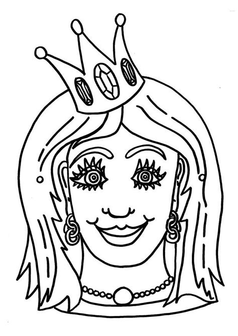 Dibujo Para Colorear Máscara De Princesa Dibujos Para Imprimir Gratis