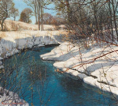 Advancing Spring Oil Painting Made By Frank Franz Hans Johnston
