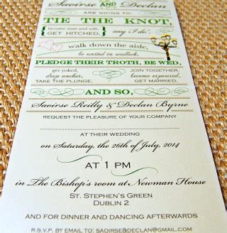 We also offer exclusive birthday, bar & bat mitzvah invitation cards at great prices. Unique Irish Wedding Stationery: Dublin City Wedding ...