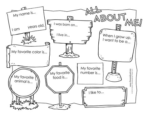 All About Me Worksheet - Tim's Printables