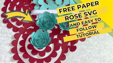 How To Make Paper Rose Plus Cut File For Cricut Youtube