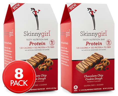 2 X Skinnygirl Protein Bars Choc Chip Cookie Dough 4pk Au Groceries Online