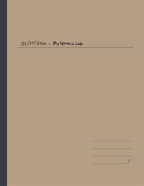 01-25-2022 - notes - 01/25/2022 - My Spanish Lab 6. 1 Vocabulary in