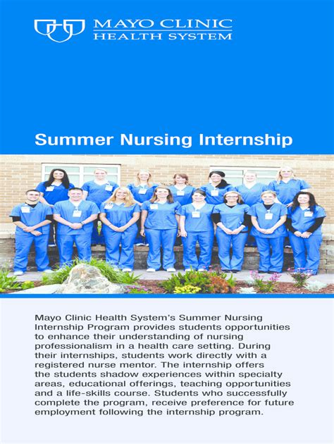 Fillable Online Summer Nursing Internship Fax Email Print Pdffiller