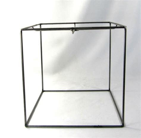 Lamp Shade Frame Square Steel Wire Hand Made In Nyc