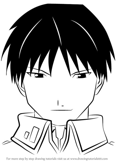 Step By Step How To Draw Roy Mustang From Fullmetal Alchemist