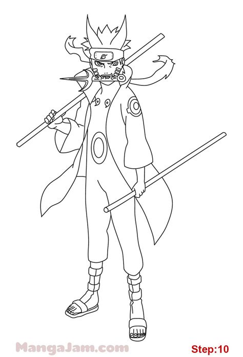 Naruto Sage Mode Coloring Pages