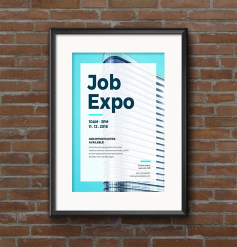 Creative Blue Now Hiring Event Poster Idea Venngage Poster Examples