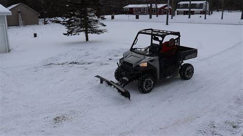 Plowing Snow With My Polaris Ranger Youtube