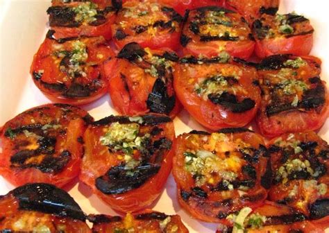 Garlic Grilled Tomatoes Juicy And Easy Recipe Grilled Tomato
