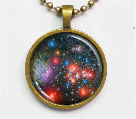 Star Image Necklace Star Clusters In Milky Way Galaxy Series