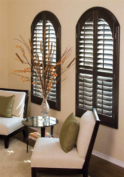 Arched windows may seem difficult to cover, but custom arched window treatments are simple and beautiful. adjustable blinds for arched windows | Library Bar ...