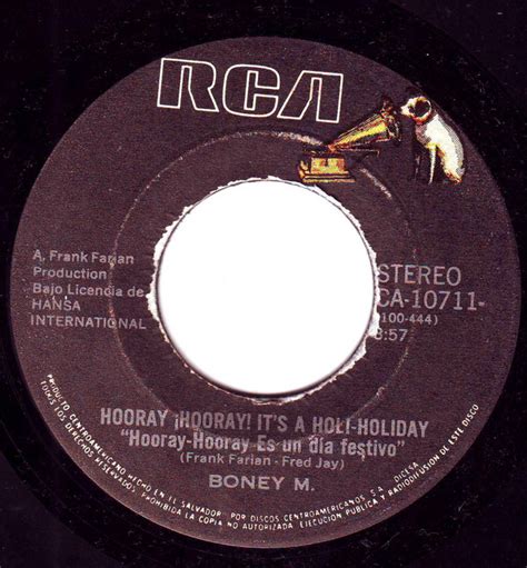 Boney M Hooray Hooray Its A Holi Holiday Vinyl Discogs