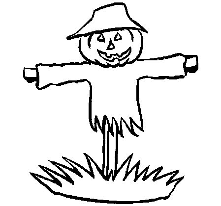 This scarecrow 1 color clipart is great to illustrate your teaching materials. Thanksgiving Scarecrow Coloring Pages, Pumpkin Face ...