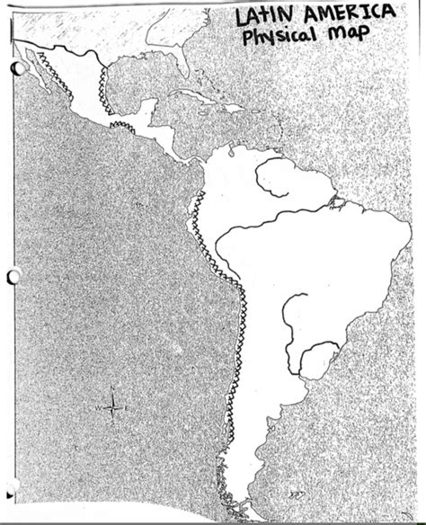 Latin America Physical Map Farrell Pt 1 Diagram Quizlet