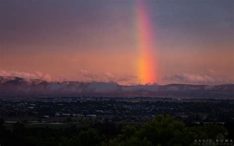 David Roma Photography Sunset Rainbow With Whispy Clouds