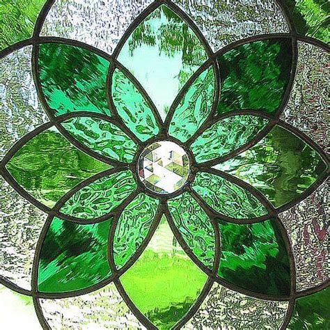 3 Shades Of Green Stained Glass Stained Glass Windows Glass Art