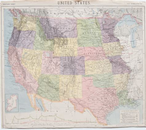 Antique Maps Of American Regions And State Letts 1884