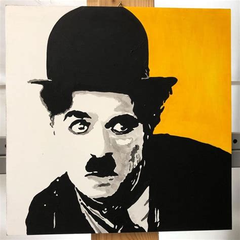 Charlie Chaplin Modern Picture Hand Painted Pop Art Style Etsy In