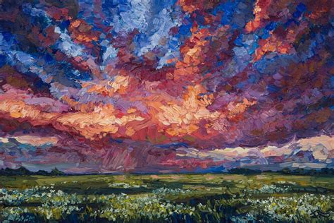 Prairie Storm Oil On Canvas 10 X15 Rart