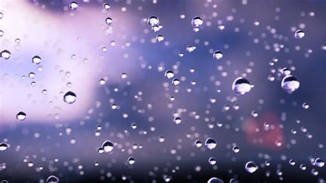 Beautiful Rain Drops Fall In Slow Motion Loop 1920x1080 Stock Footage