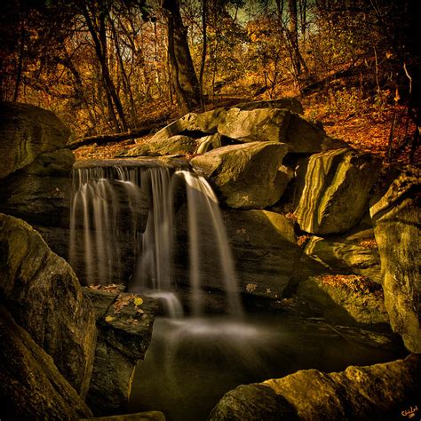 North Woods Waterfall Central Park Photograph By Chris Lord Fine Art