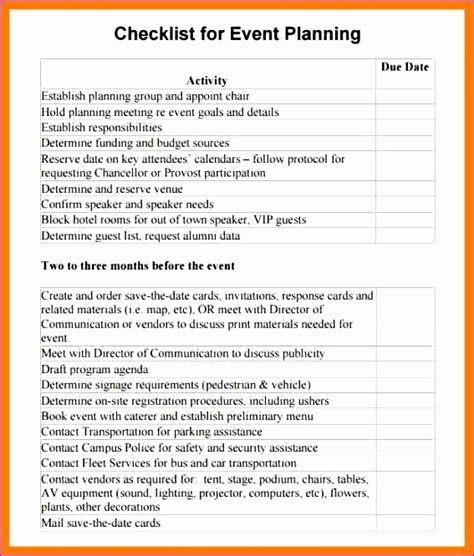 10 Event Checklist Template Excel Excel Templates