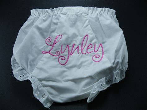 personalized monogrammed embroidered girls panties fancy pants