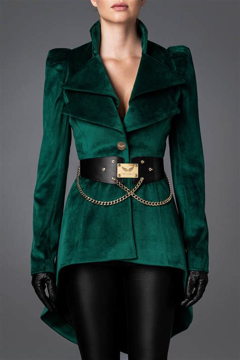 Womens Velvet Jacket Wisdom Emerald Green More Than Beauty