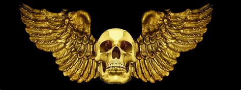 Gold Skull With Wings By 26siya On Deviantart
