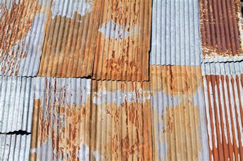 An Old And Corrugated Metal Roof Stock Image Colourbox