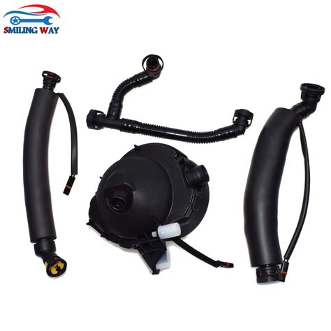 Smiling Way Crankcase Oil Separator Vent Valve And Breather Hose Kit For