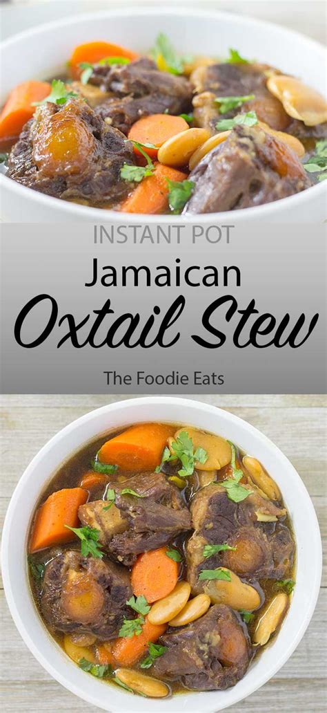 oxtail jamaican stew recipe cooker pressure recipes pot instant beef thefoodieeats