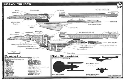 Star Trek Ship Schematics Star Trek Blueprints Starfleet Heavy
