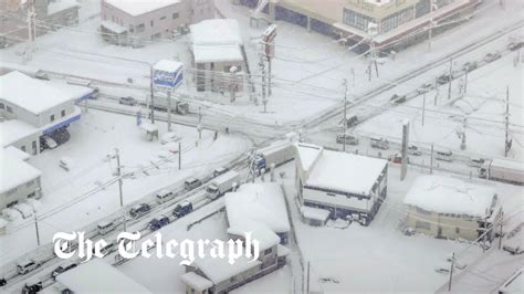 Record Snowfall Blankets Parts Of Japan Disrupting Travel Youtube