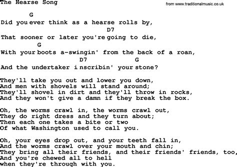 Top 1000 Folk And Old Time Songs Collection Hearse Song Lyrics With Chords And Pdf
