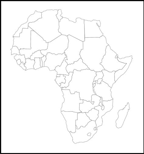 Mapa Politico Mudo De Africa Para Imprimir En A4 Mapa Europa