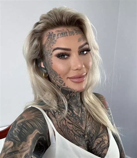 britain s most tattooed woman flaunts intimate ink as she shares stunning selfie daily star
