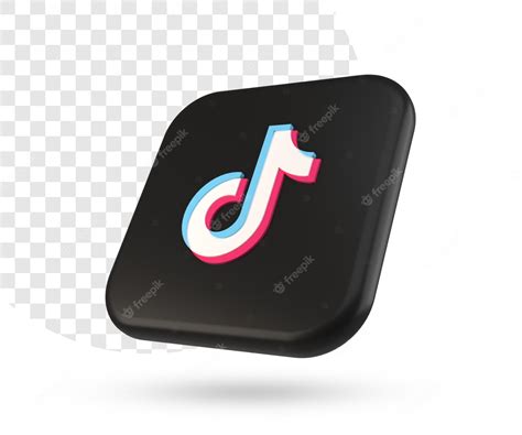 Renderização 3d Logotipo Tik Tok Para Design De Mídia Social Com Fundo