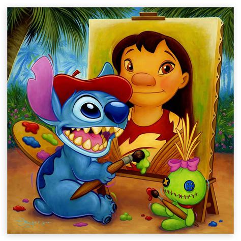 Lilo And Stitch The Mona Lilo Giclée By Tim Rogerson Limited