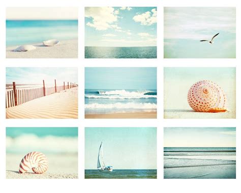 Beach Photo Set 9 11x14 8x10 5x7 Photographs Beach Ocean Photos Beach