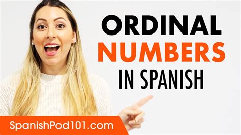 Ordinal Numbers In Spanish First Second Etc Examples Youtube