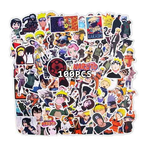 Naruto Stickers 100pcs Japanese Anime Naruto Stickers Pack Vinyl