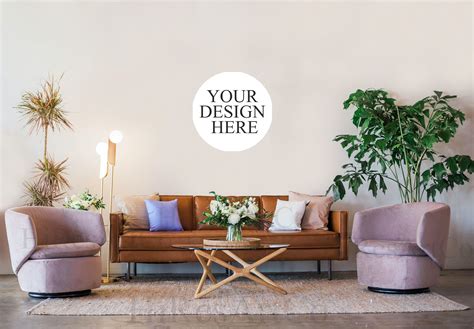 Downloadable Empty Wall Modern Living Room Frame Mockup Etsy In 2021